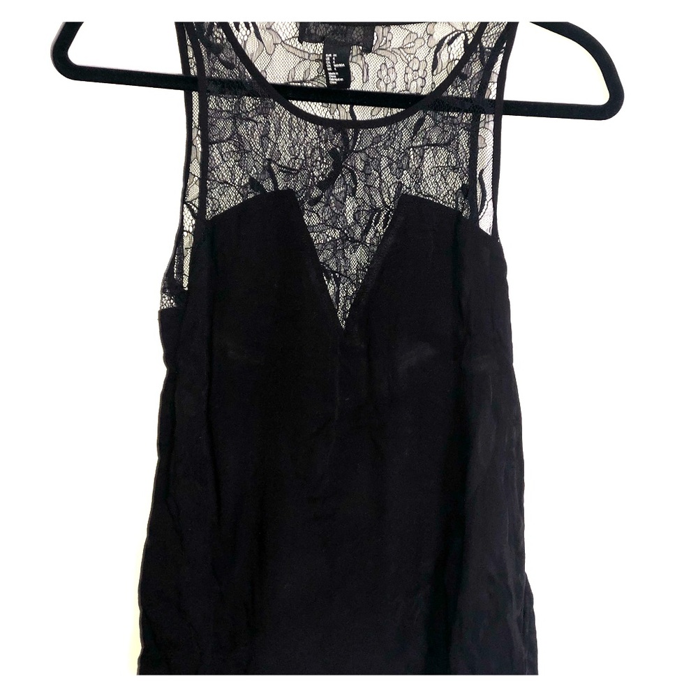 Black lace tank top